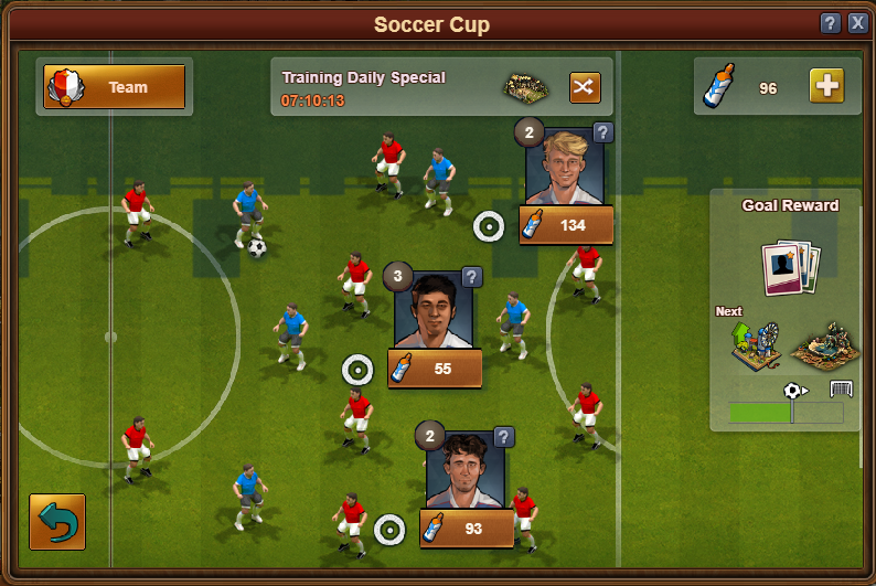 forge of empires how do i unlock to play soccer